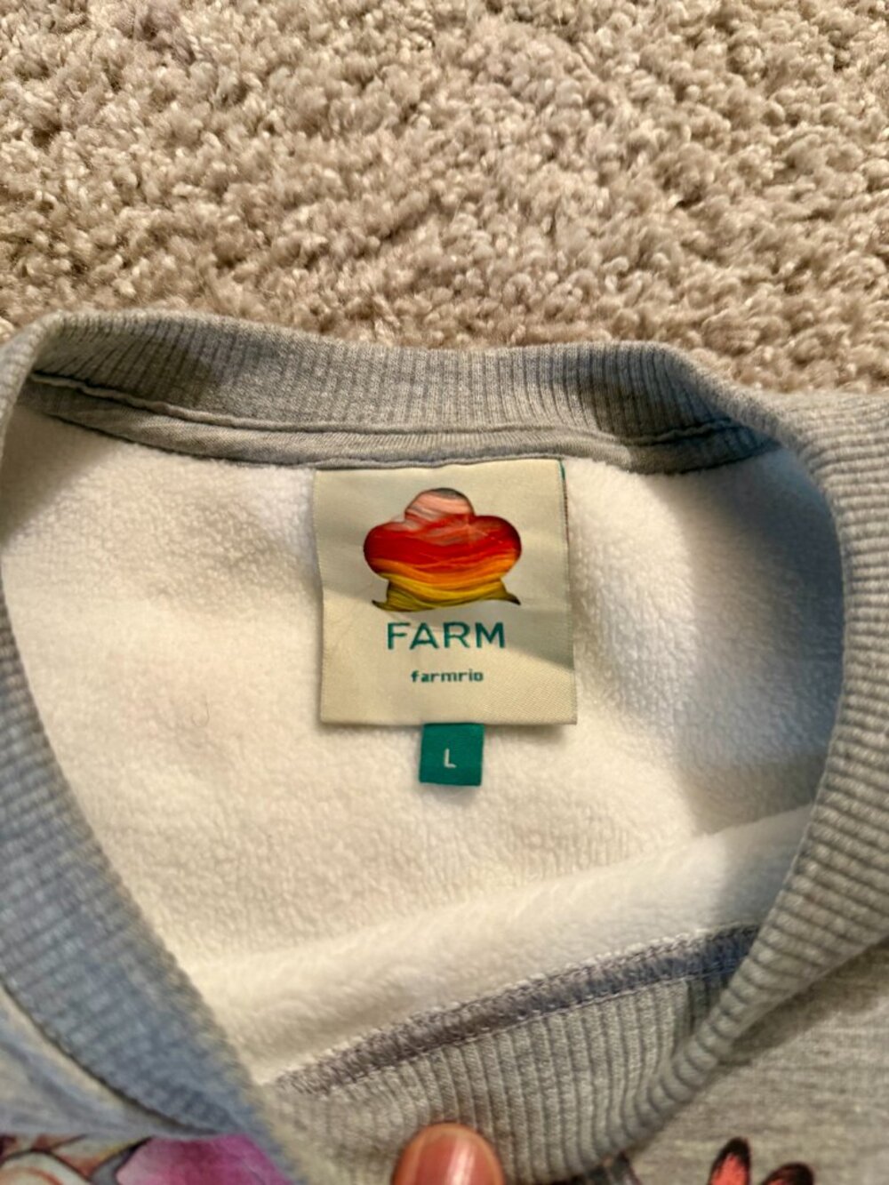 Farm Rio Floral Sweatshirt - Size L - Picture 3 of 6